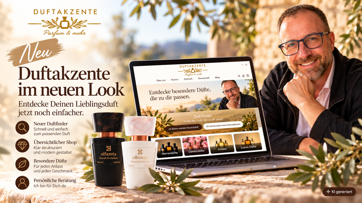 Duftakzente im neuen Look – neuer Onlineshop und Duftfinder