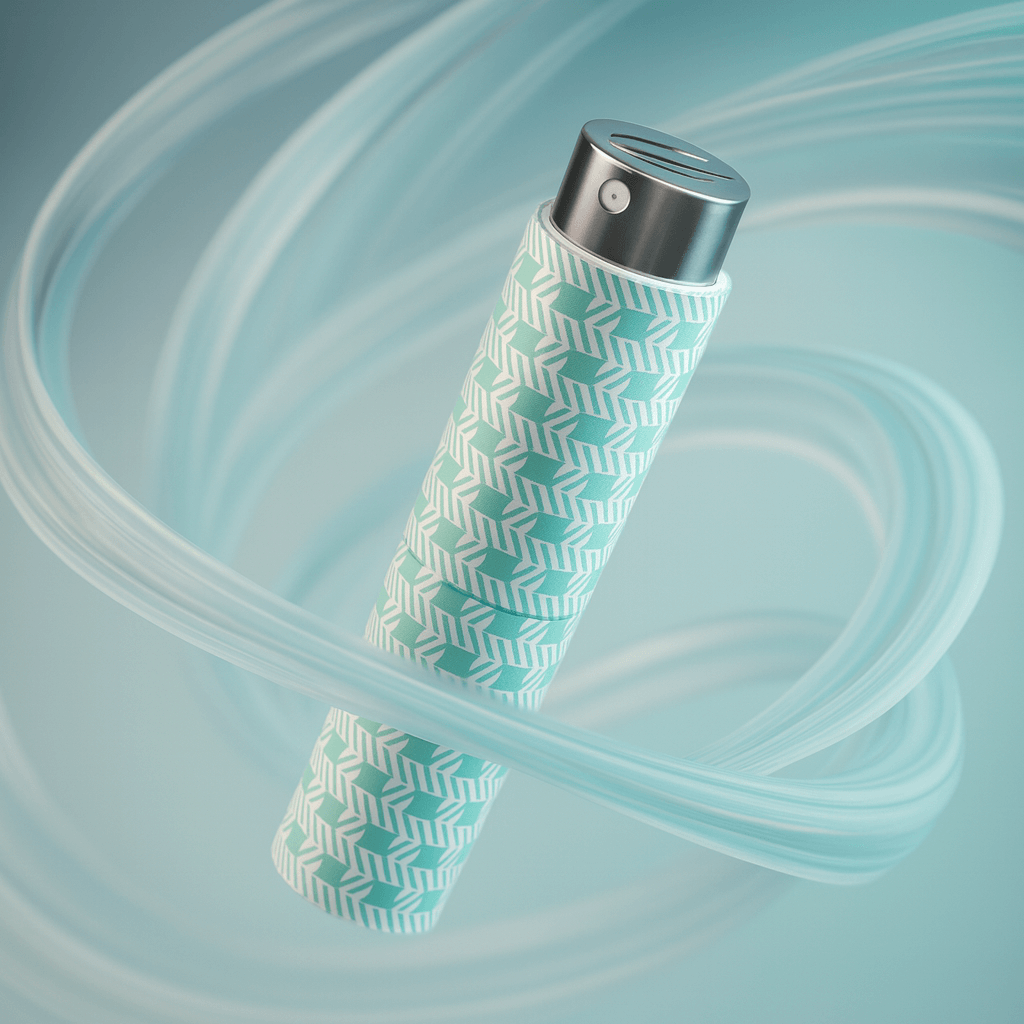 Parfüm Taschenetui Monogram Rope – weiß und türkisgrün - Duftakzente